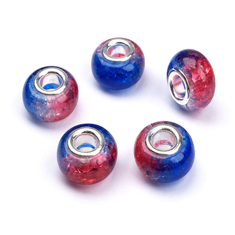 Al por mayor de 50 piezas coloridas cuentas de resina de grietas 11*14 mm